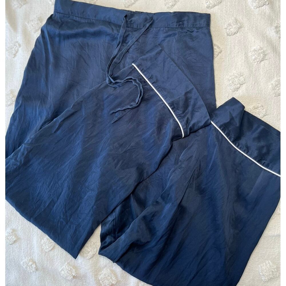 LILYSILK Chic Trimmed Mulberry Silk Pajamas Set Quiet Luxury Old Money Lounge S - Picture 6 of 15